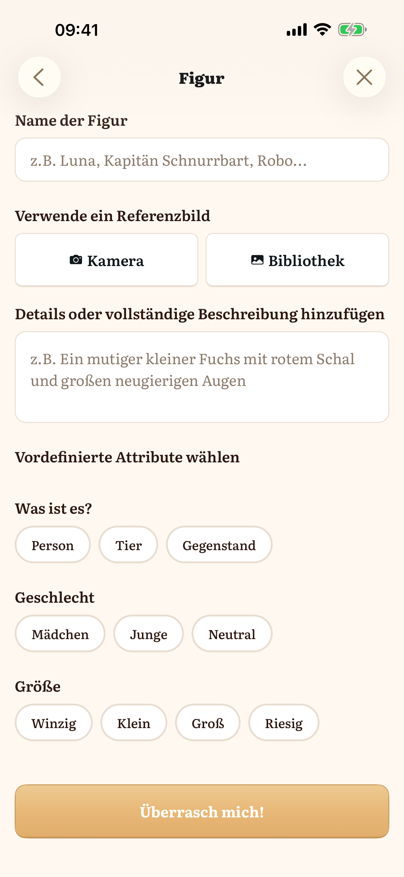 Personalisierte oder überraschende Abenteuer